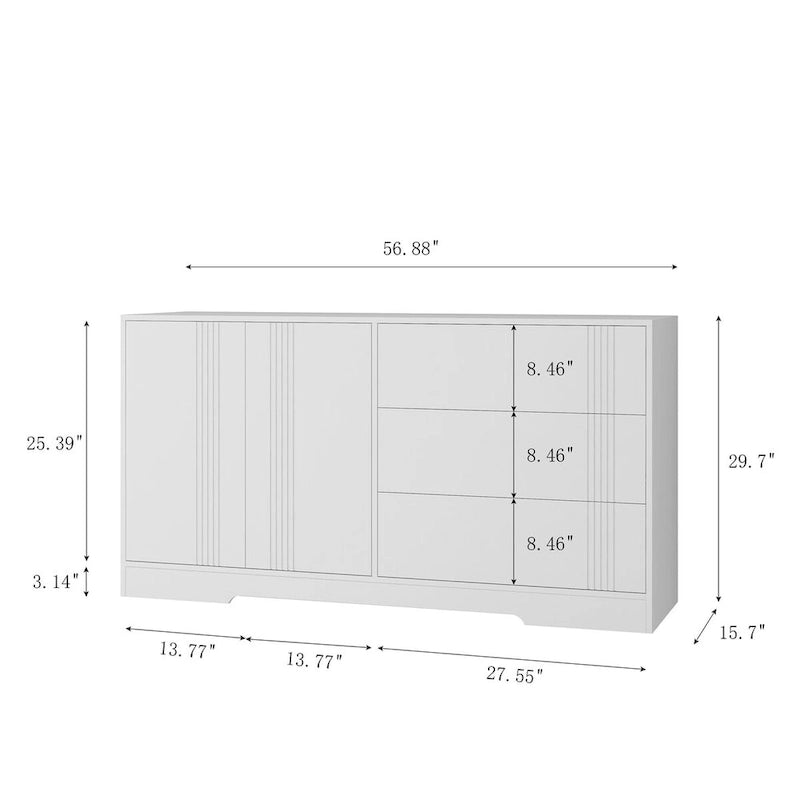 Sideboard Cabinet ,Kitchen Buffet Storage Cabinet with Drawer and Doors, Large Coffee Bar