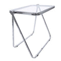 Square Plastic Folding End Table with Iron Frame