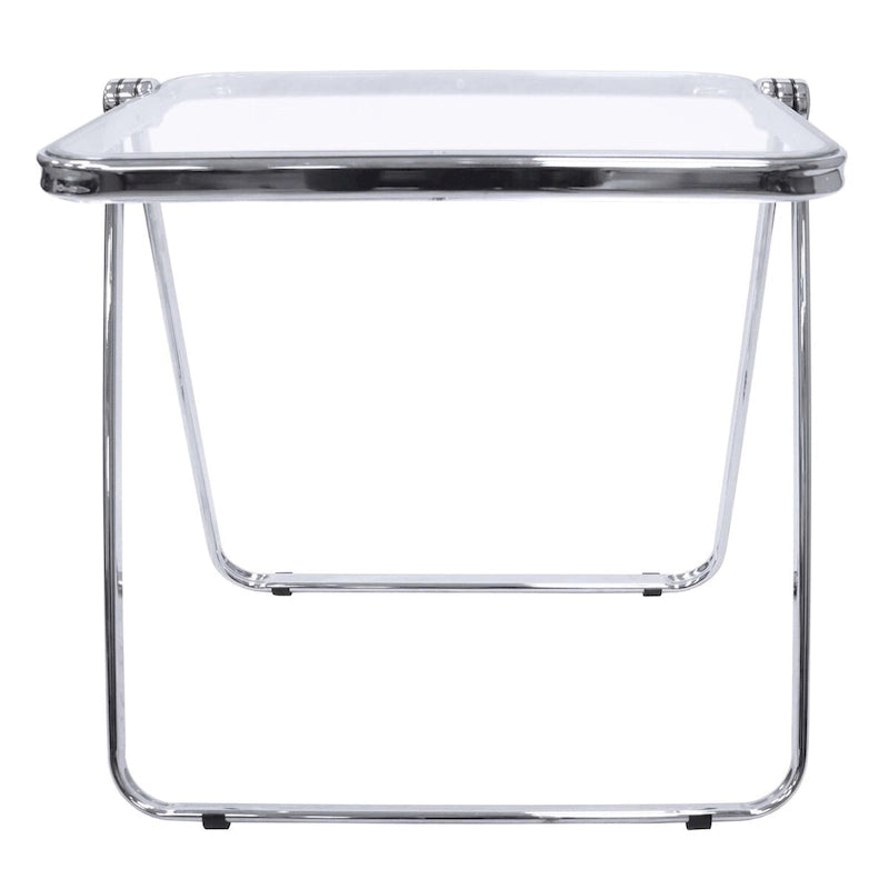 Square Plastic Folding End Table with Iron Frame