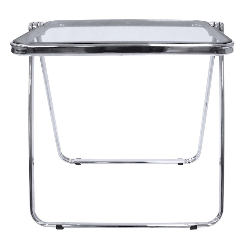 Square Plastic Folding End Table with Iron Frame