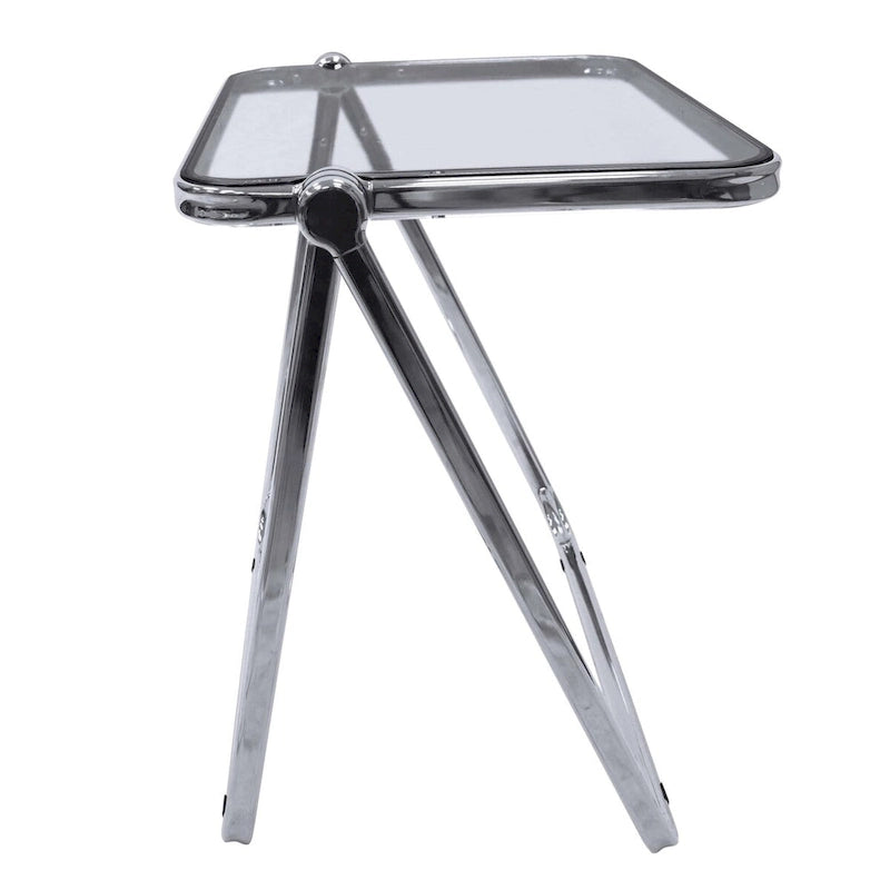 Square Plastic Folding End Table with Iron Frame