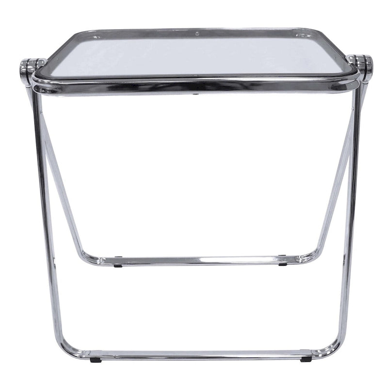 Square Plastic Folding End Table with Iron Frame