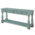 Wood Console Table with 3 Drawers and 1 Bottom Shelf