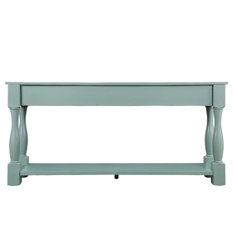 Wood Console Table with 3 Drawers and 1 Bottom Shelf