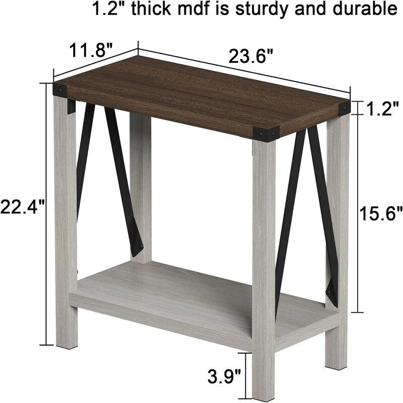 End Table for Small Spaces - 11.81D x 23.62W x 22.44H