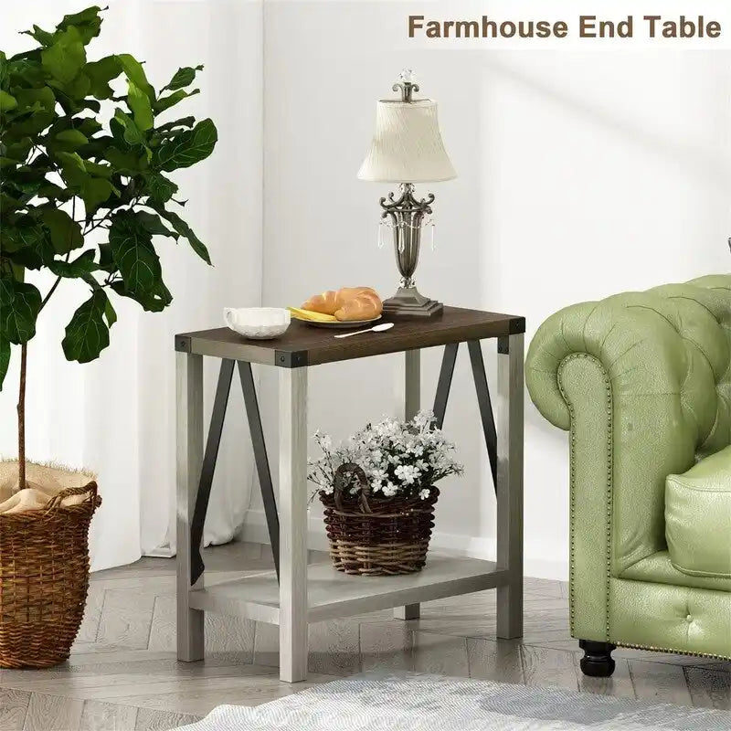 End Table for Small Spaces - 11.81D x 23.62W x 22.44H