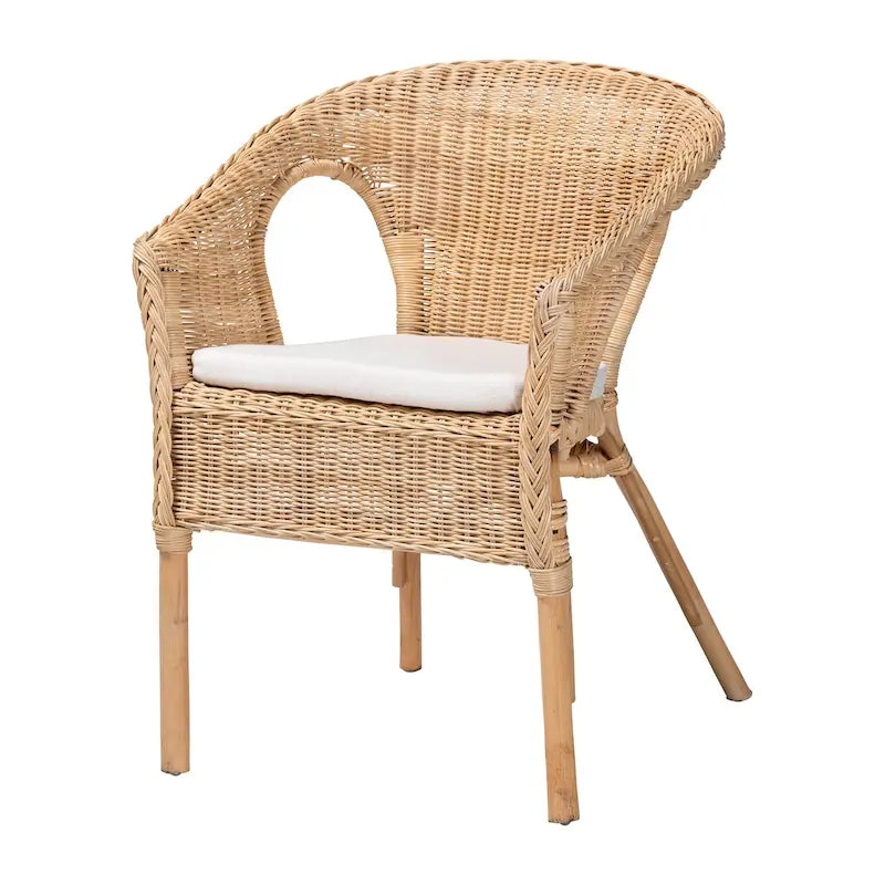 Modern Bohemian Natural Rattan Dining Chair
