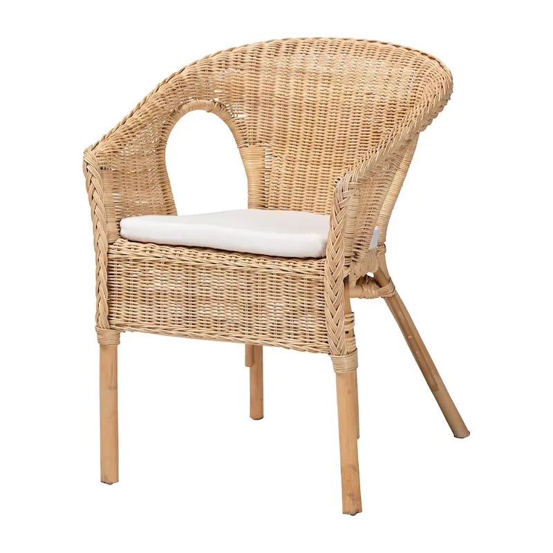 Modern Bohemian Natural Rattan Dining Chair