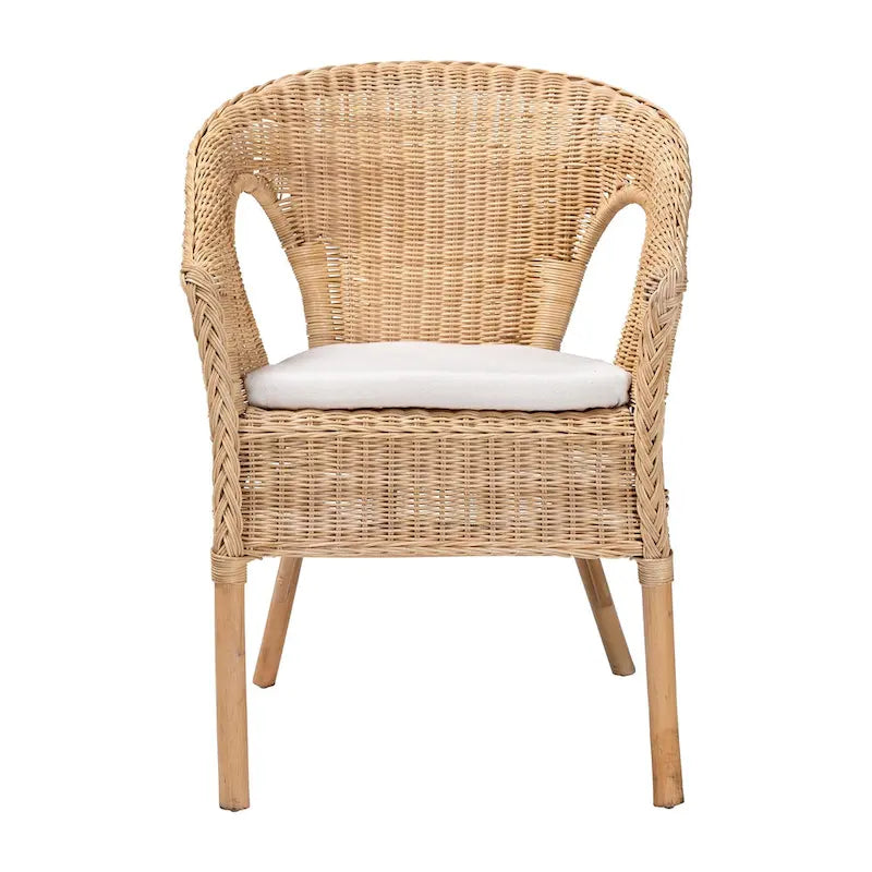 Modern Bohemian Natural Rattan Dining Chair