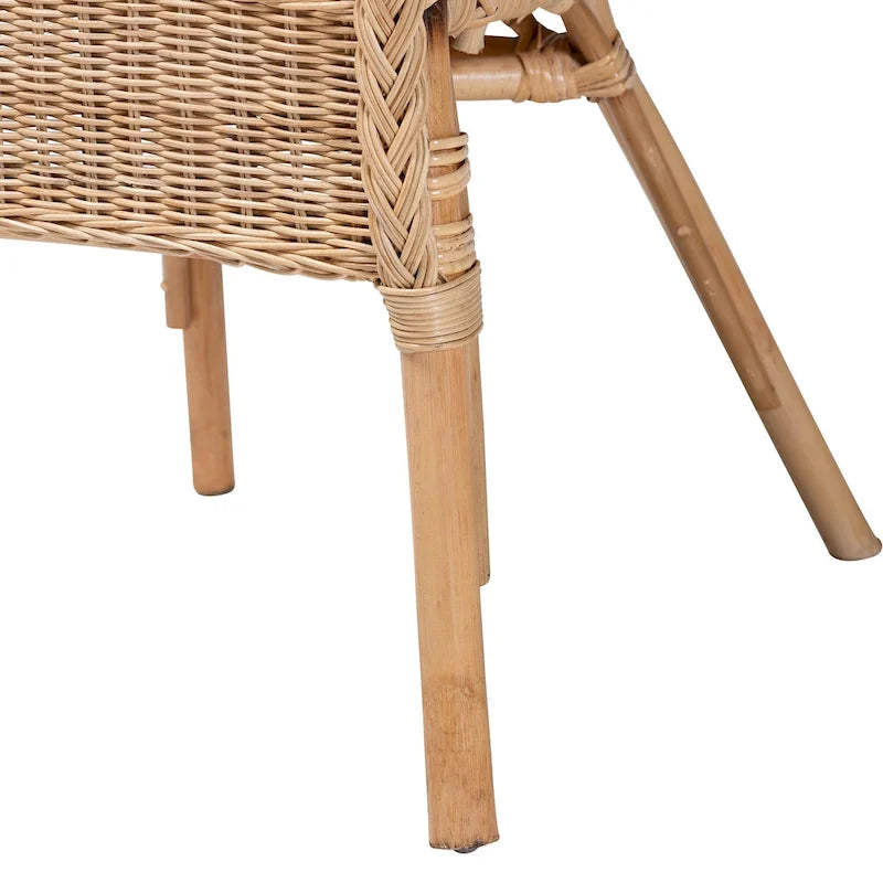 Modern Bohemian Natural Rattan Dining Chair