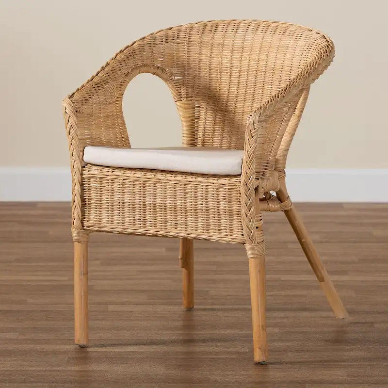 Modern Bohemian Natural Rattan Dining Chair