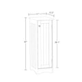 Single Door Narrow Bathroom and Laundry Storage Cabinet with Adjustable Shelves - White