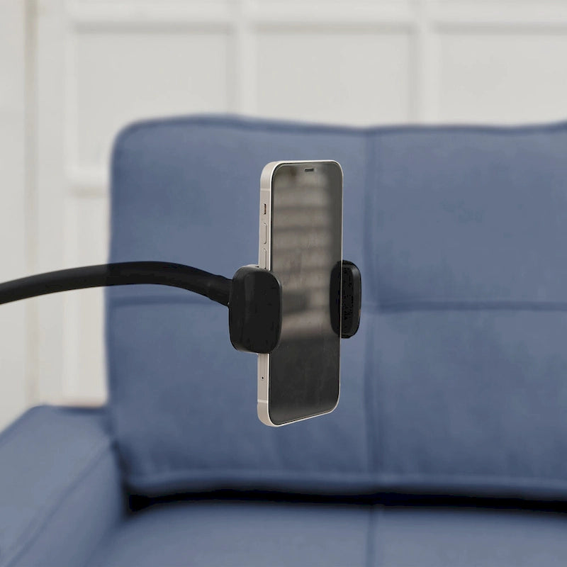 Linen Sleeper Sofa with Push-out Sofa Bed, Extra Storage Space, Phone Holder & USB Charger