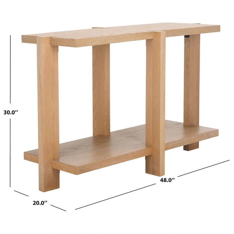 Rectangular Wood Console Table - 48Wx20Dx30H